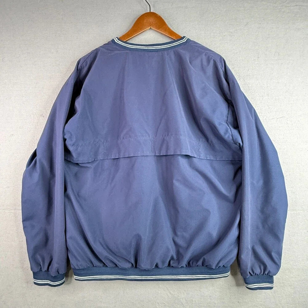 Vintage Nike Pullover Jacket Youth Large Blue Windbreaker Lined Center Swoosh